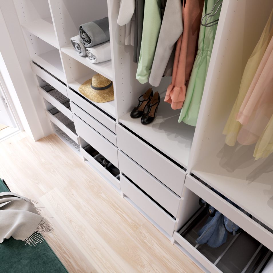 Optimal innredning av garderoben