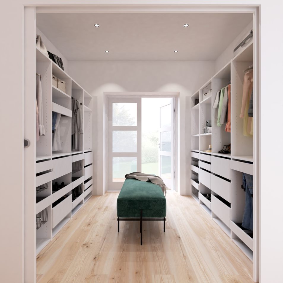Walk-in closet er hverdagsluksus
