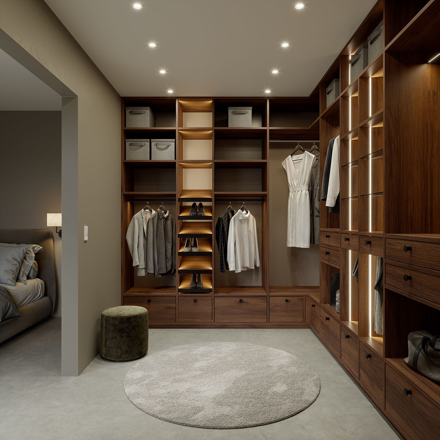 Garderobe med skyvedør