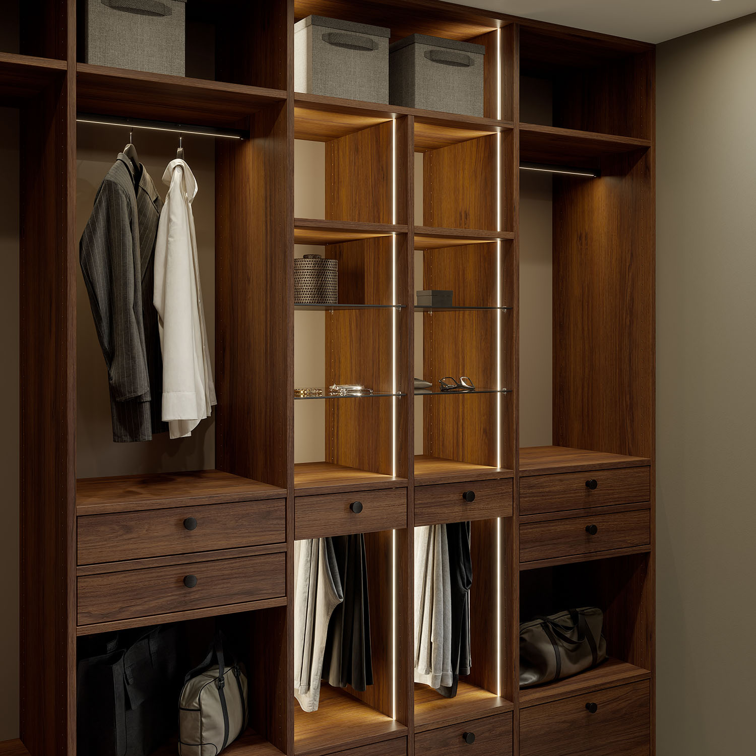 Garderobe med skyvedør