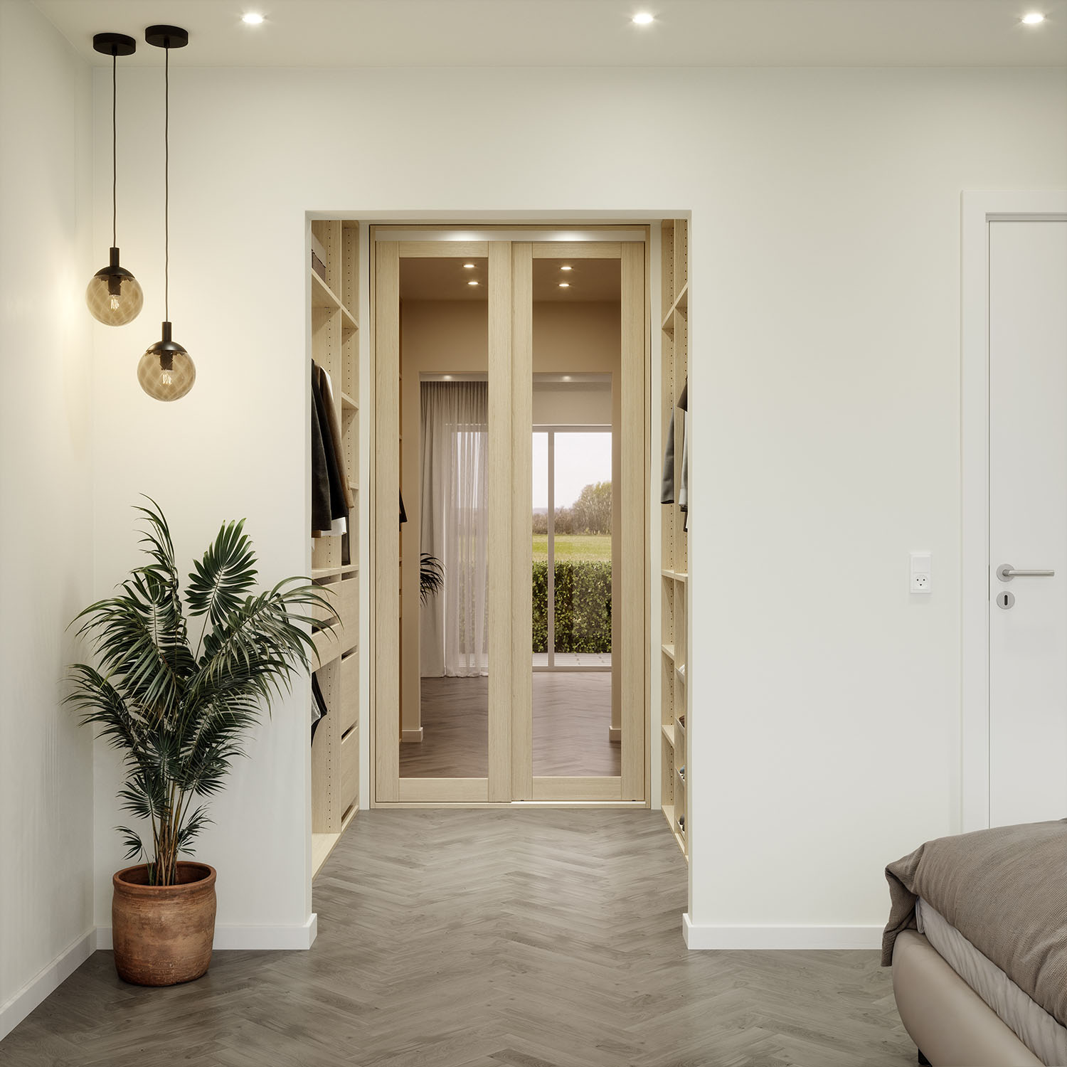 Garderobe med skyvedør