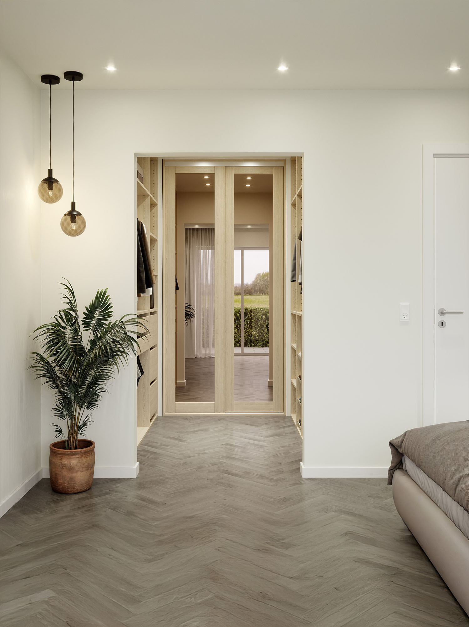 Garderobe med skyvedør