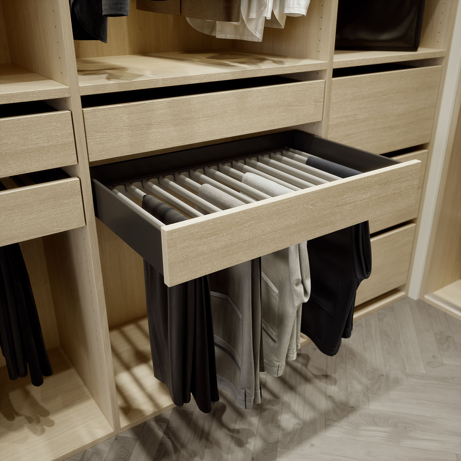 Garderobe med skyvedør
