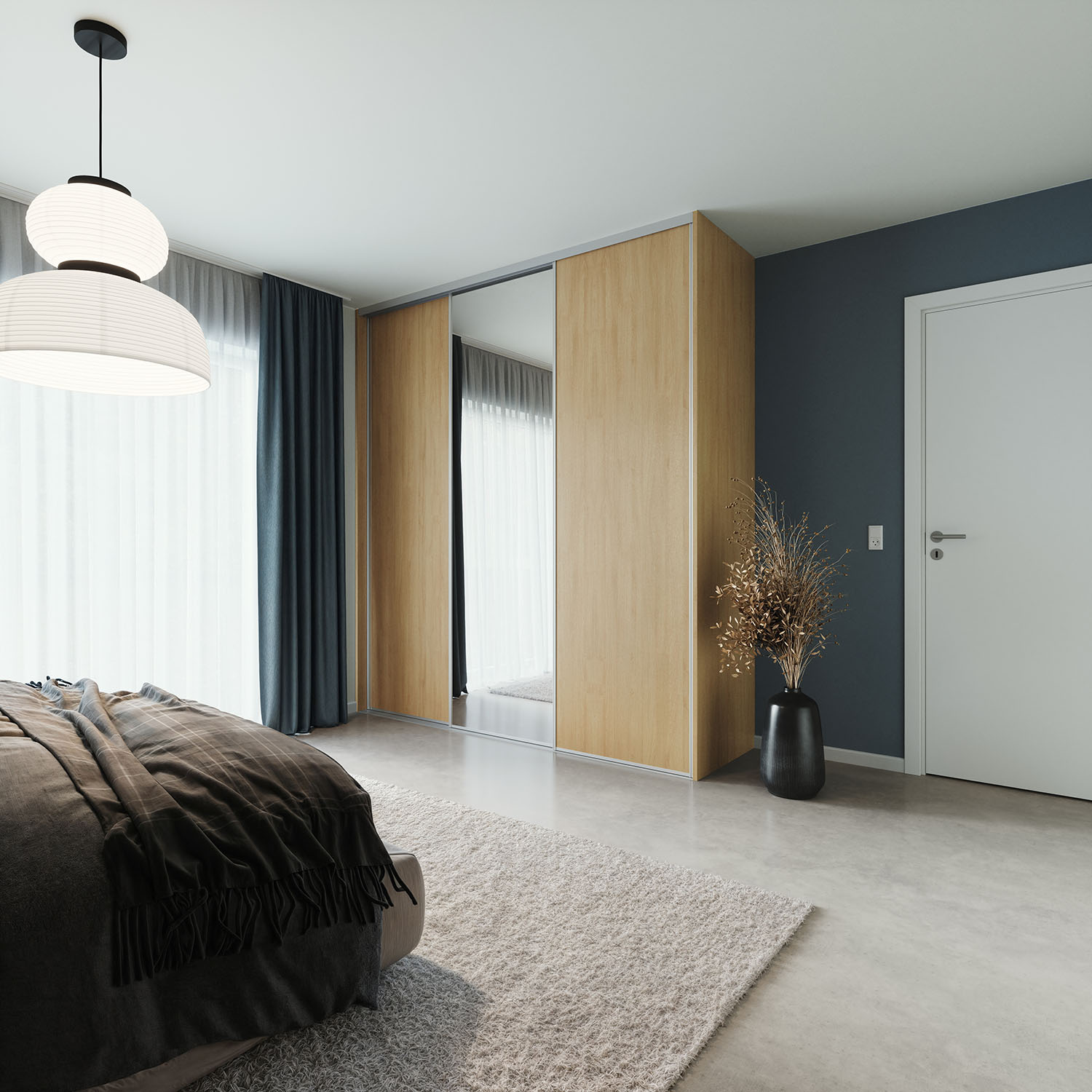 Garderobe med skyvedør