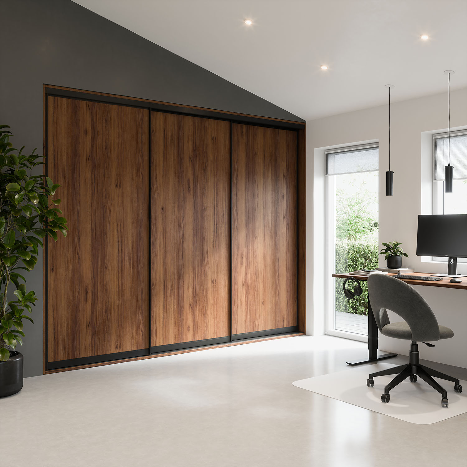 Garderobe med skyvedør