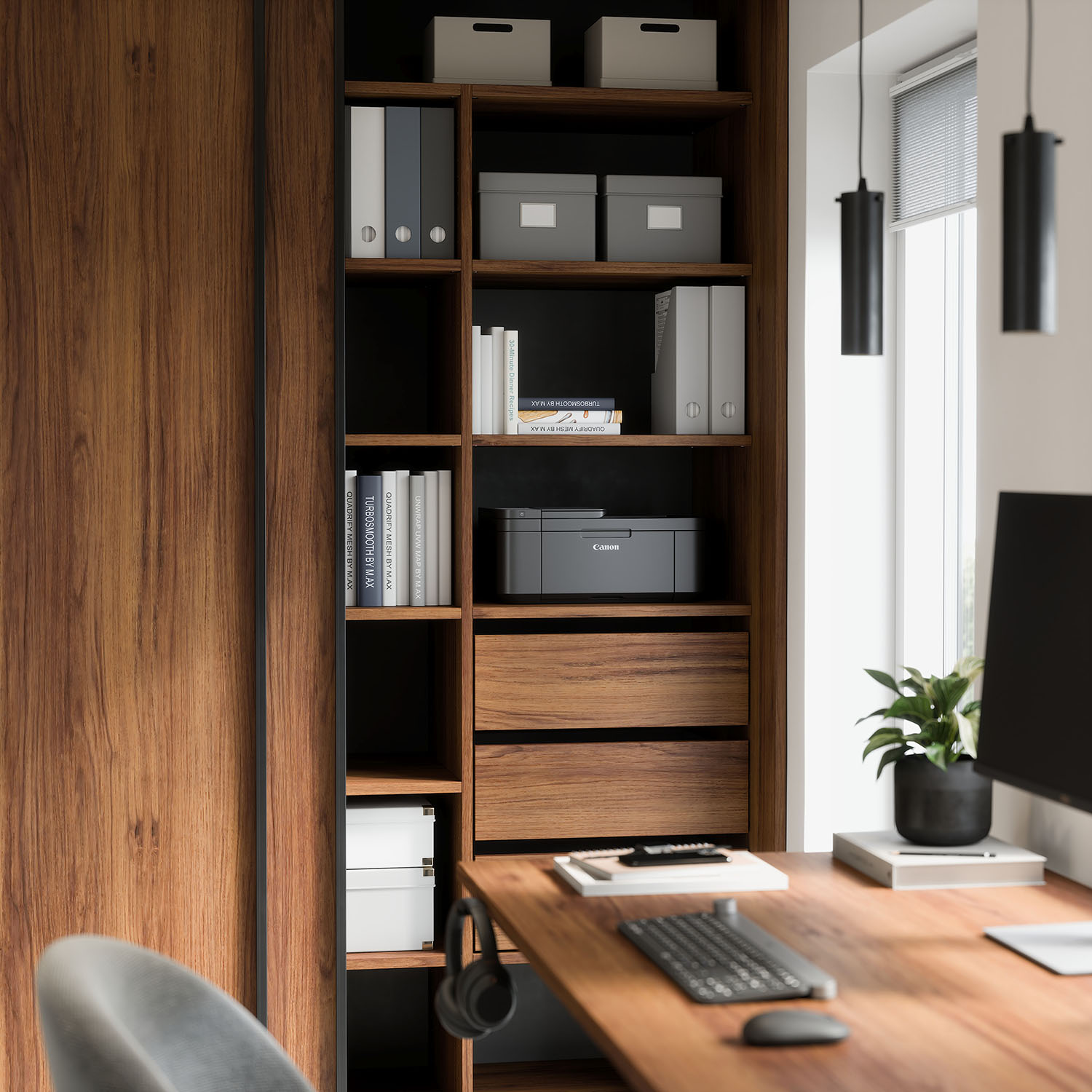 Garderobe med skyvedør