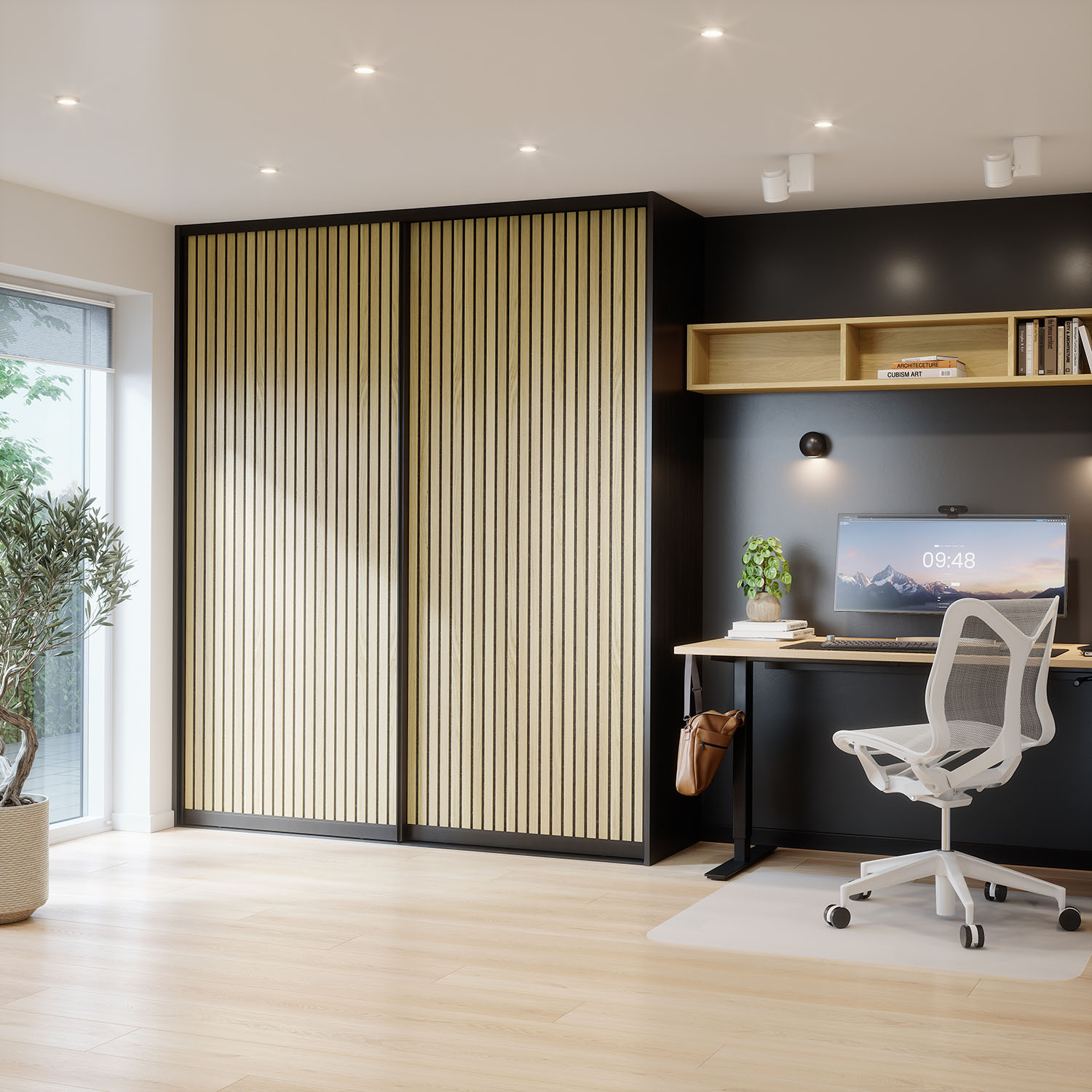 Garderobe med skyvedør