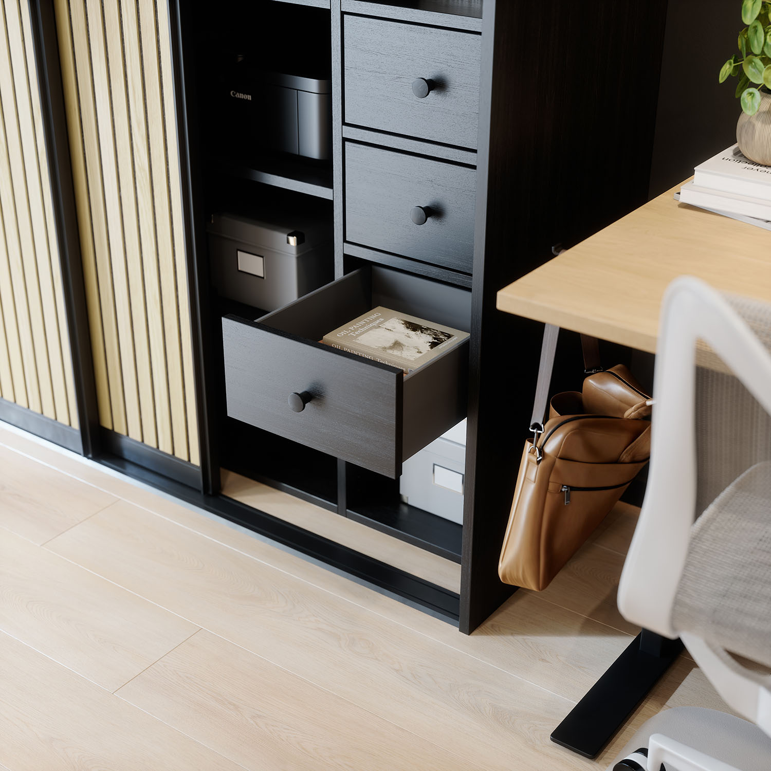 Garderobe med skyvedør