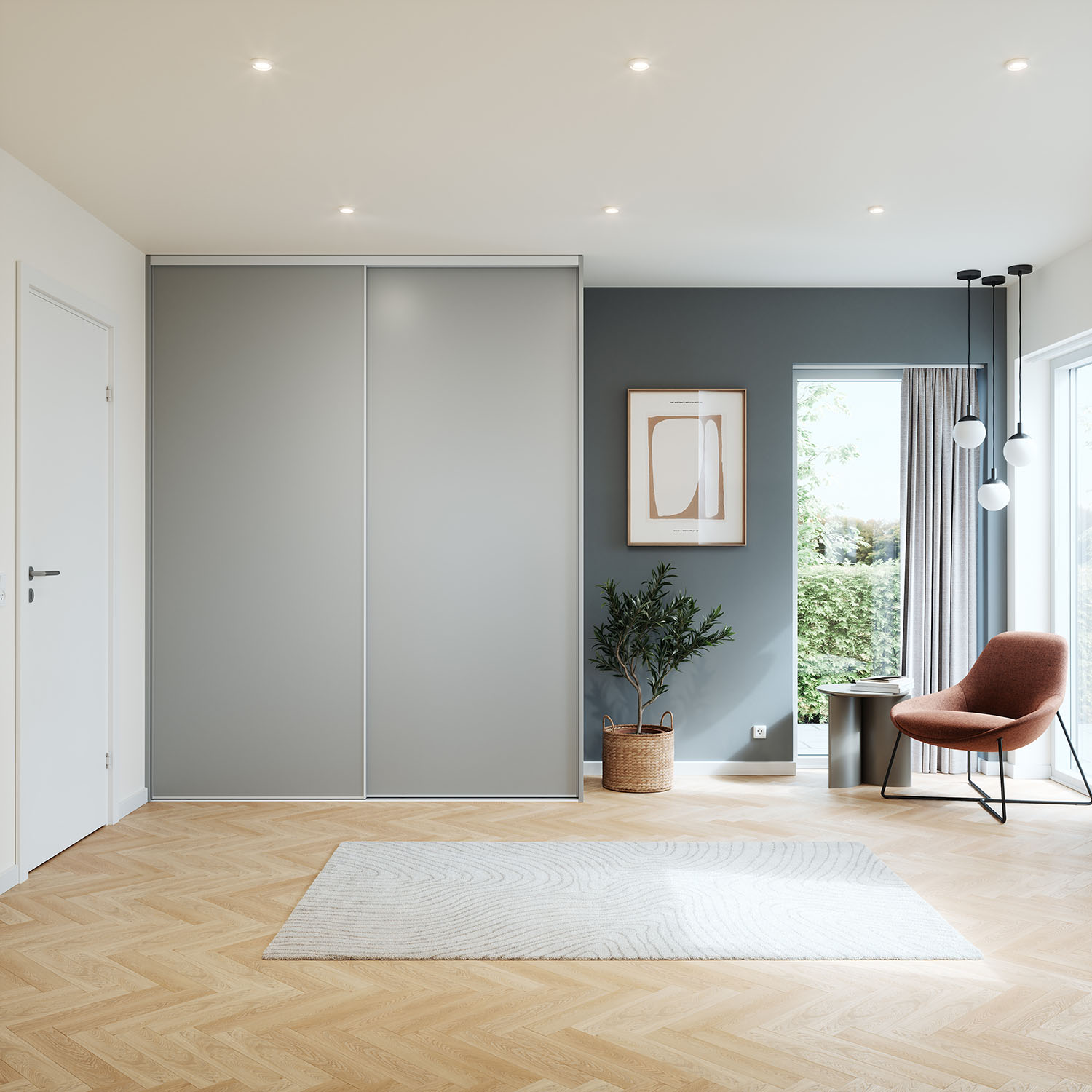Garderobe med skyvedør