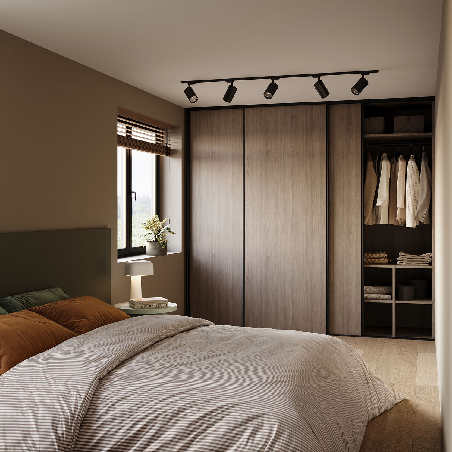 Garderobe med skyvedør