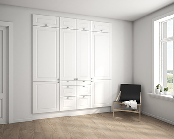 Hvit fylling - Garderobe