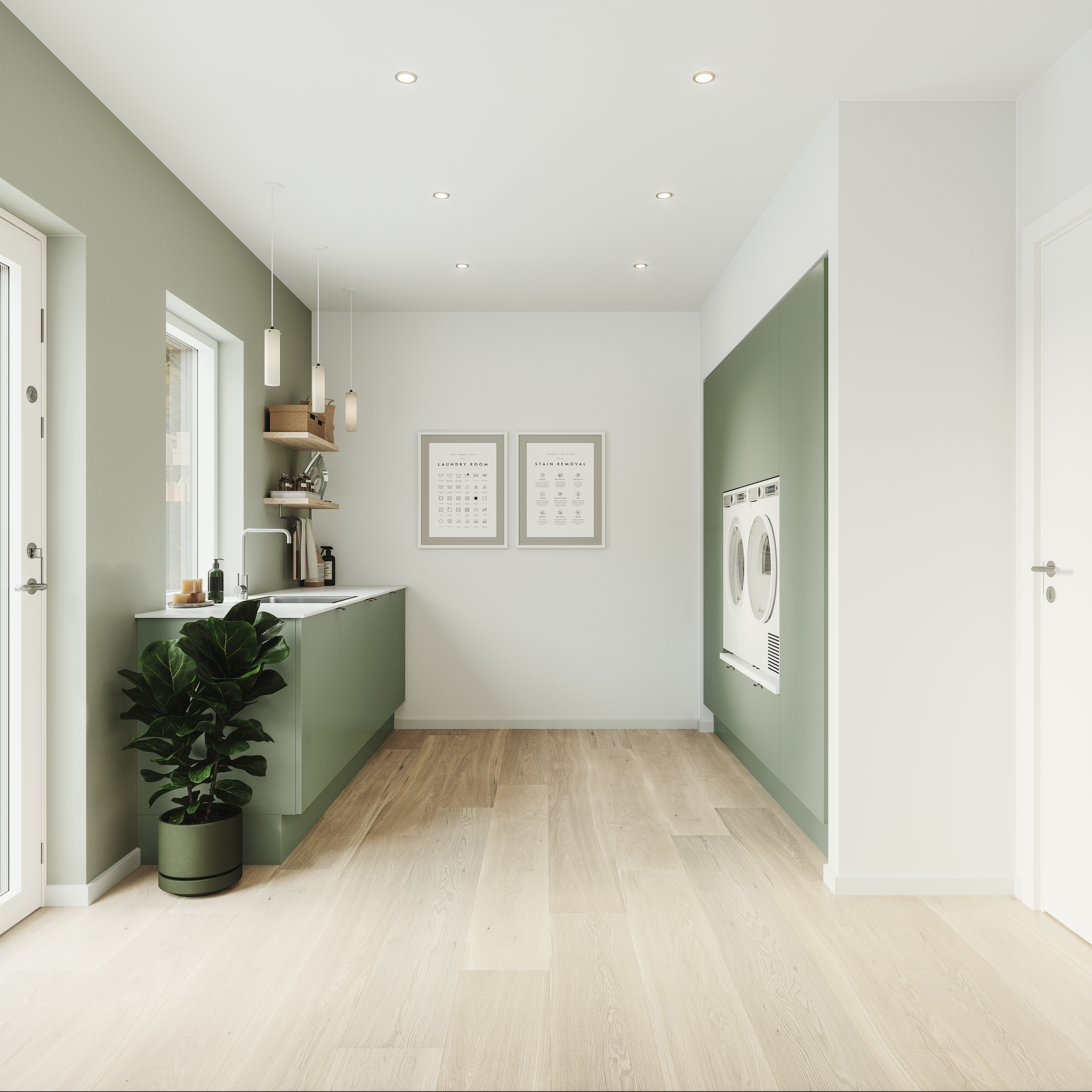 Color by Designa - lys grønn - vaskerom