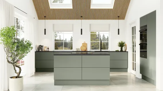 Silk by Designa køkken i lys grøn
