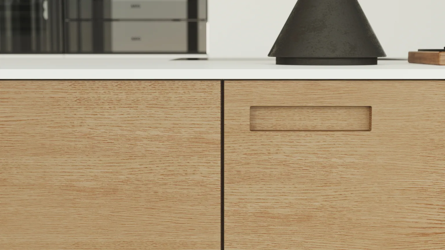 Nature by Designa kjøkken natur eik og Color by Designa hvit