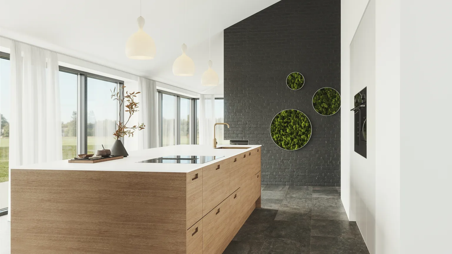 Nature by Designa kjøkken natur eik og Color by Designa hvit