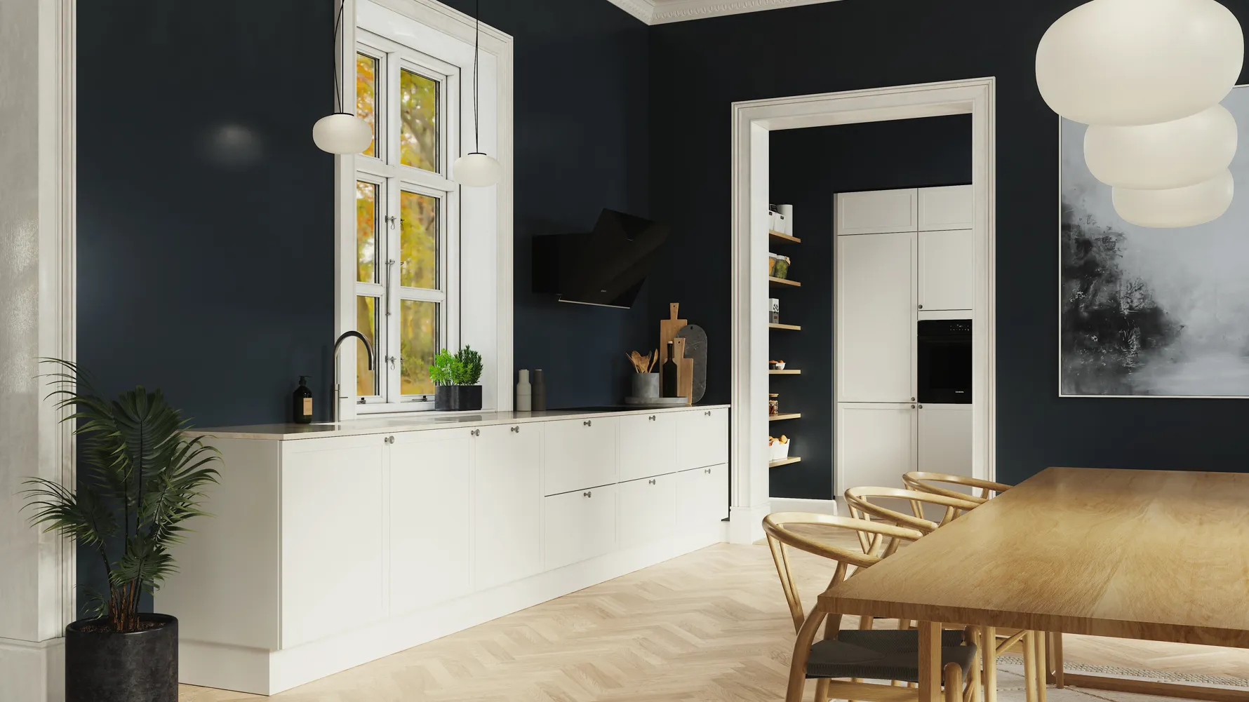 Classic by Designa kjøkken i hvit ramme